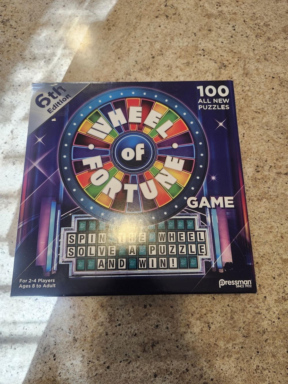 Wheel of Fortune Game - Purple Edition with Multicolor Wheel